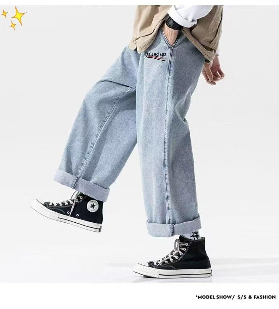 Casual Bigfoot Straight Leg Pants Wide Leg Jeans