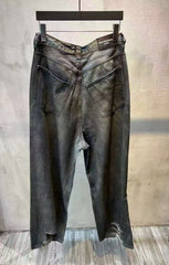 Dirty denim pants (loose fit)
