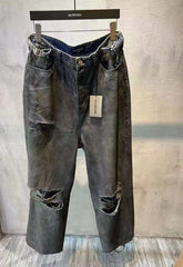Dirty denim pants (loose fit)