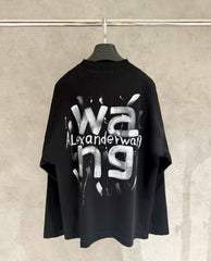 Hand drawn long sleeved sweatshirt T-shirt