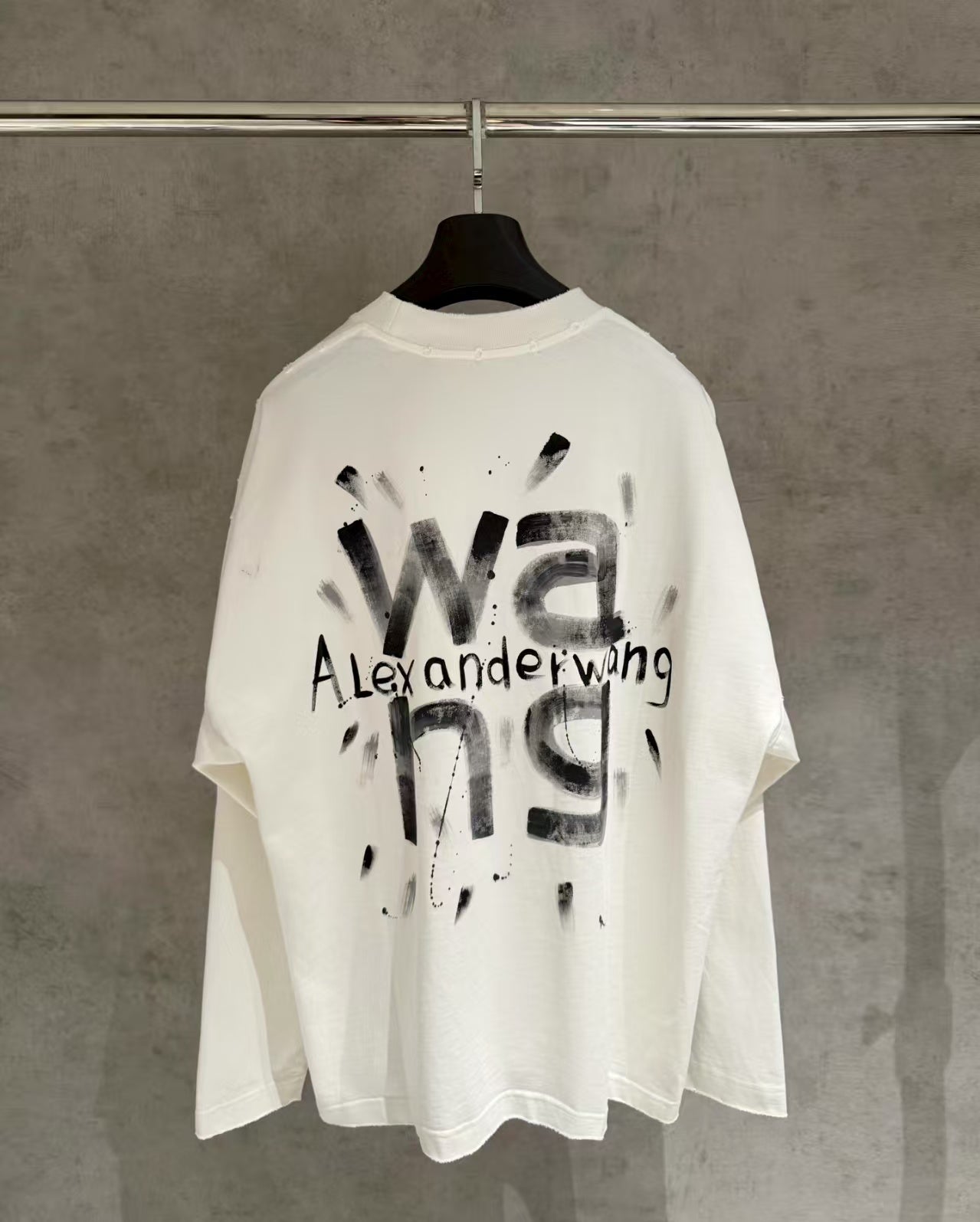 Hand drawn long sleeved sweatshirt T-shirt