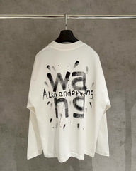 Hand drawn long sleeved sweatshirt T-shirt
