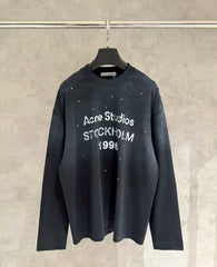 New 3D embroidered long sleeved sweatshirt T-shirt