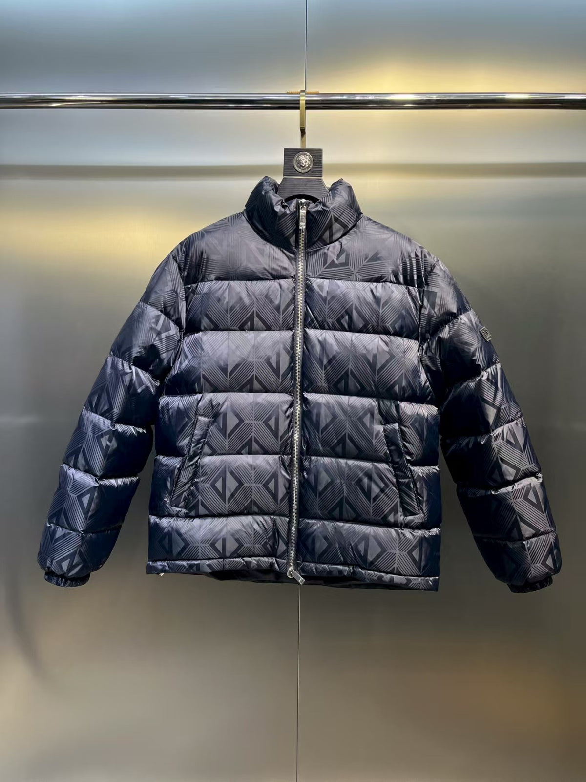 Leng grid down jacket