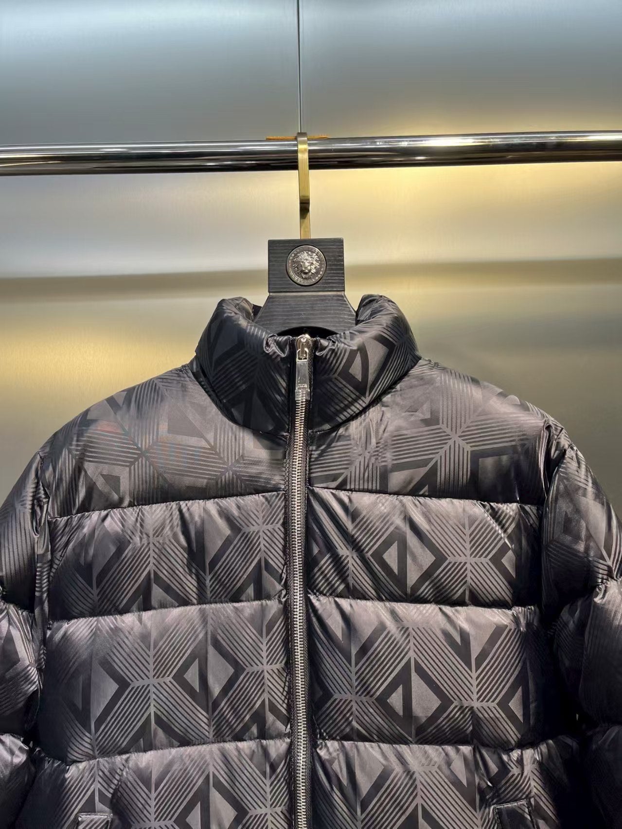Leng grid down jacket