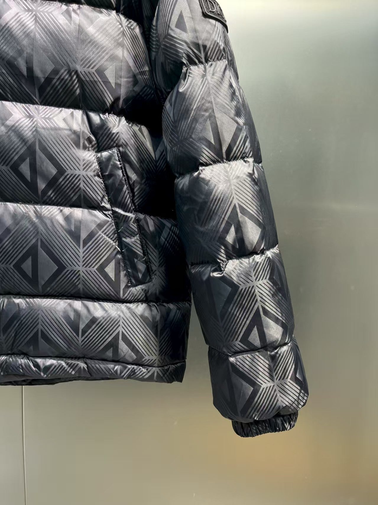 Leng grid down jacket