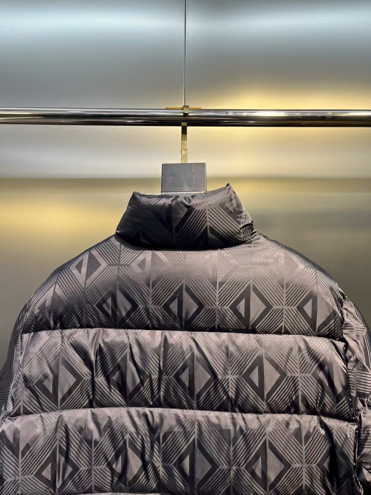 Leng grid down jacket