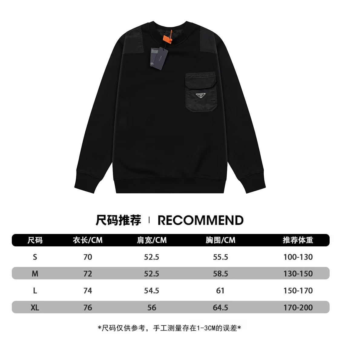 Pocket triangular sweatshirt