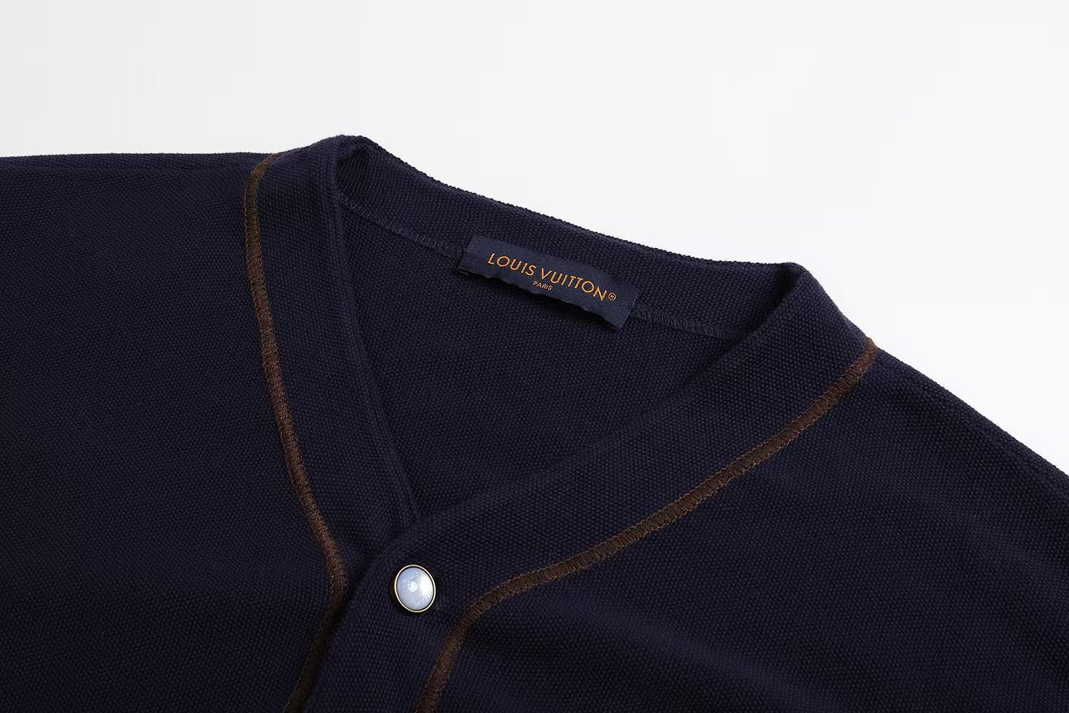 Knitted short baseball shirt