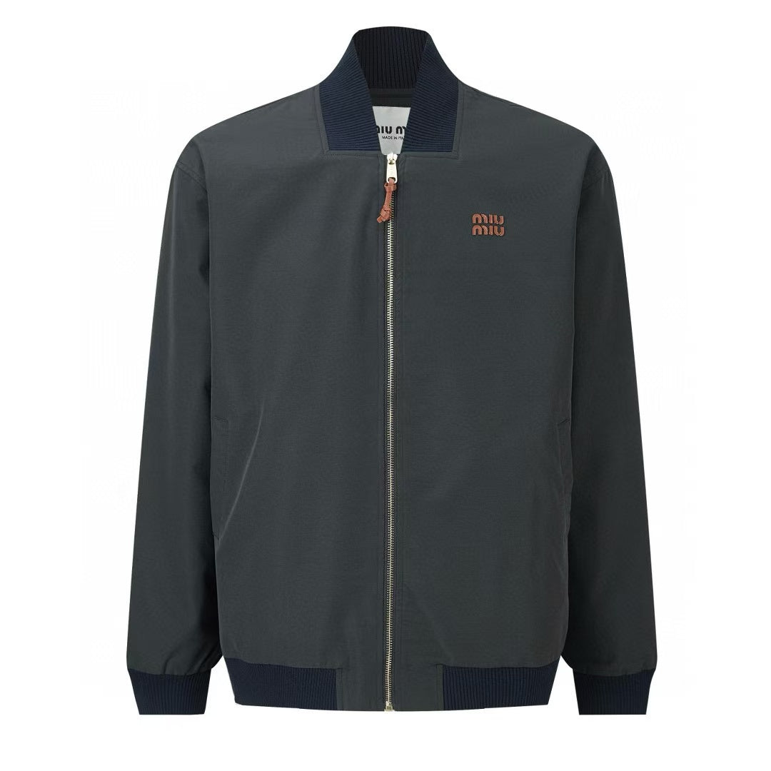Cotton blend flight jacket