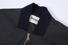 Cotton blend flight jacket