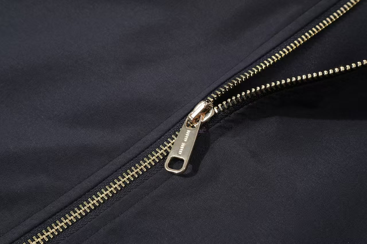 Cotton blend flight jacket