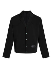 Solid color single row button casual suit