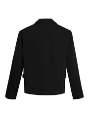 Solid color single row button casual suit