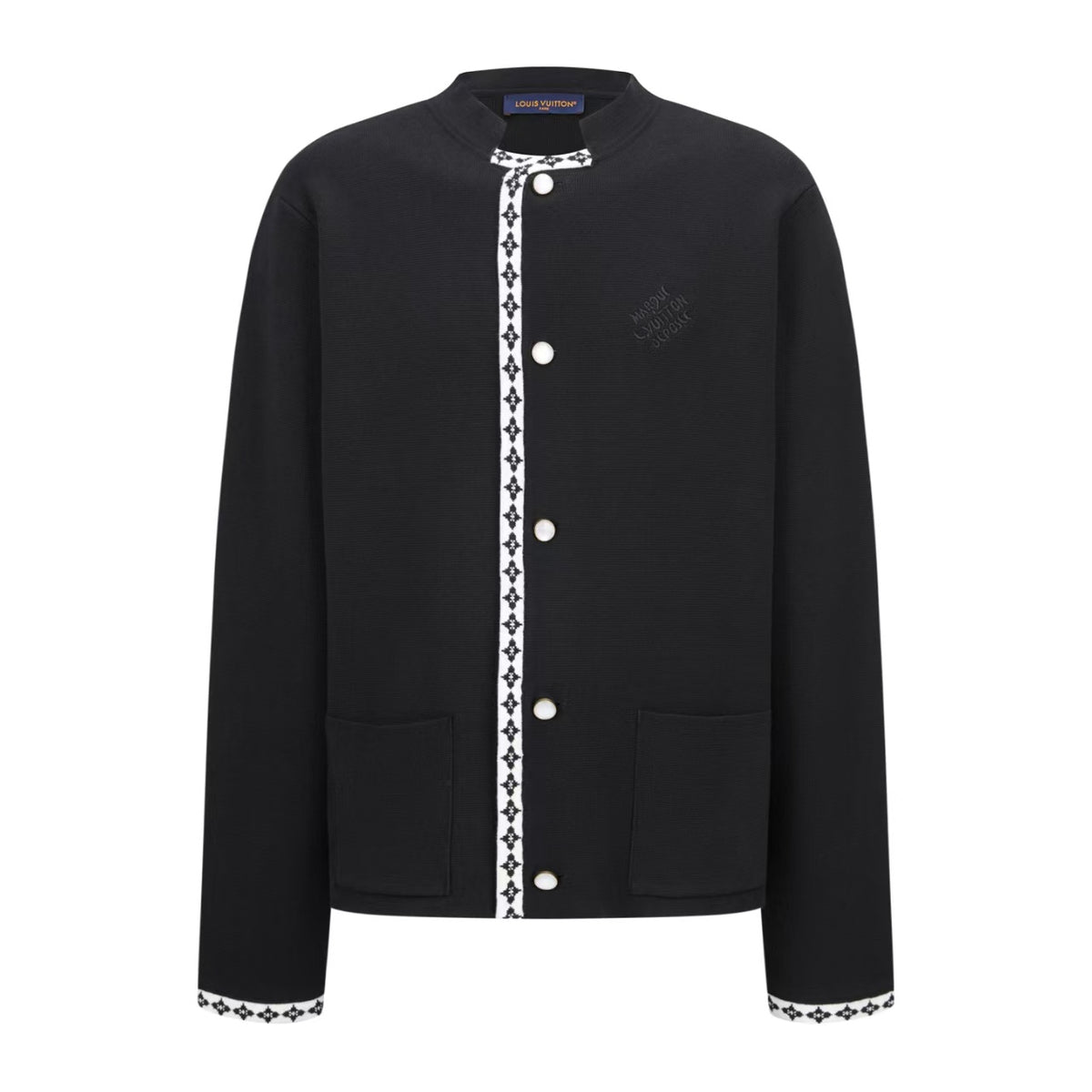 College style knitted embroidered suit jacket