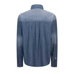 Double sided bamboo denim embroidered shirt