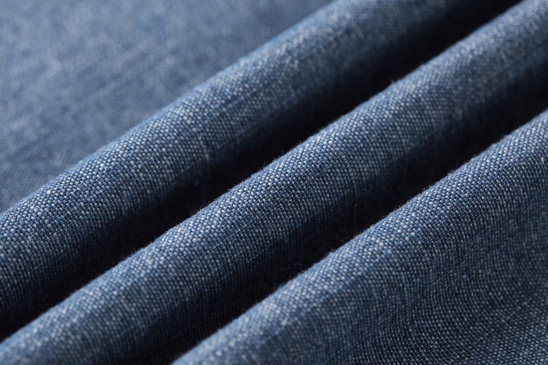 Double sided bamboo denim embroidered shirt