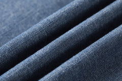 Double sided bamboo denim embroidered shirt