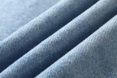 Embossed icon washed denim jacket