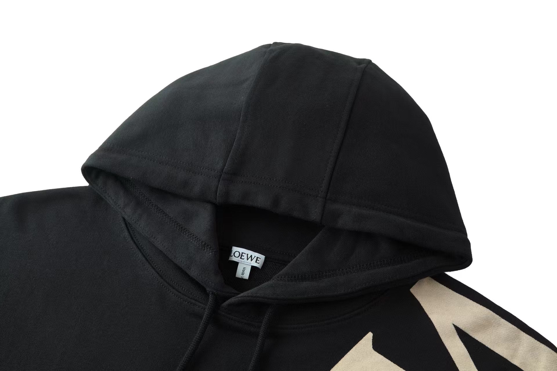 Splicing printed logo hoodie