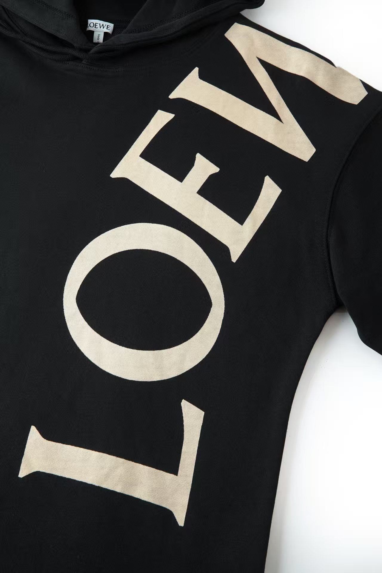 Splicing printed logo hoodie