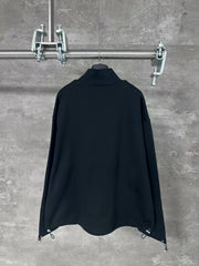 Embroidered half zip POLO hoodie