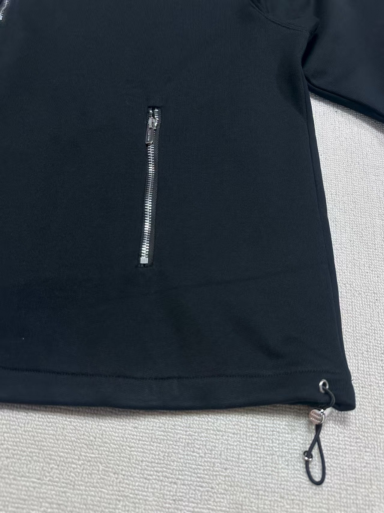 Embroidered half zip POLO hoodie