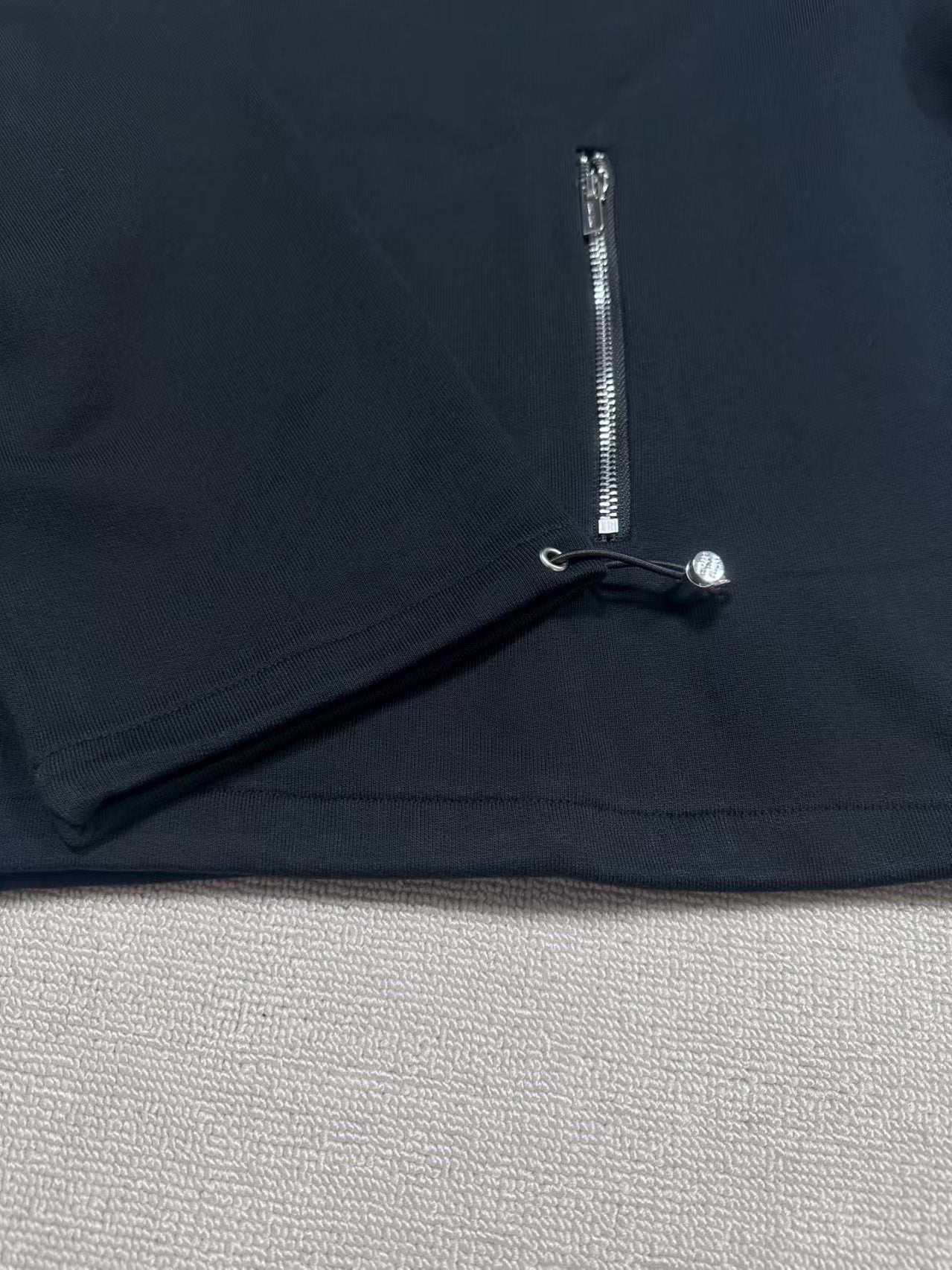 Embroidered half zip POLO hoodie