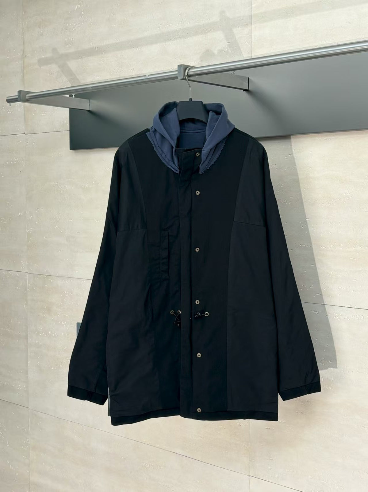 Splicing double-sided parka coat
