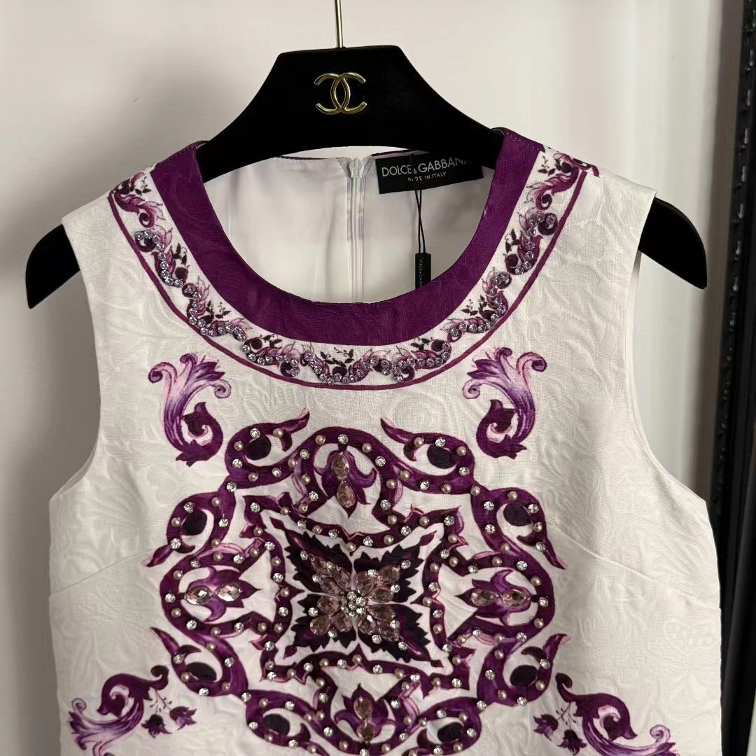 Jacquard vest dress