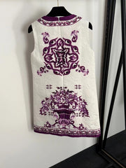 Jacquard vest dress