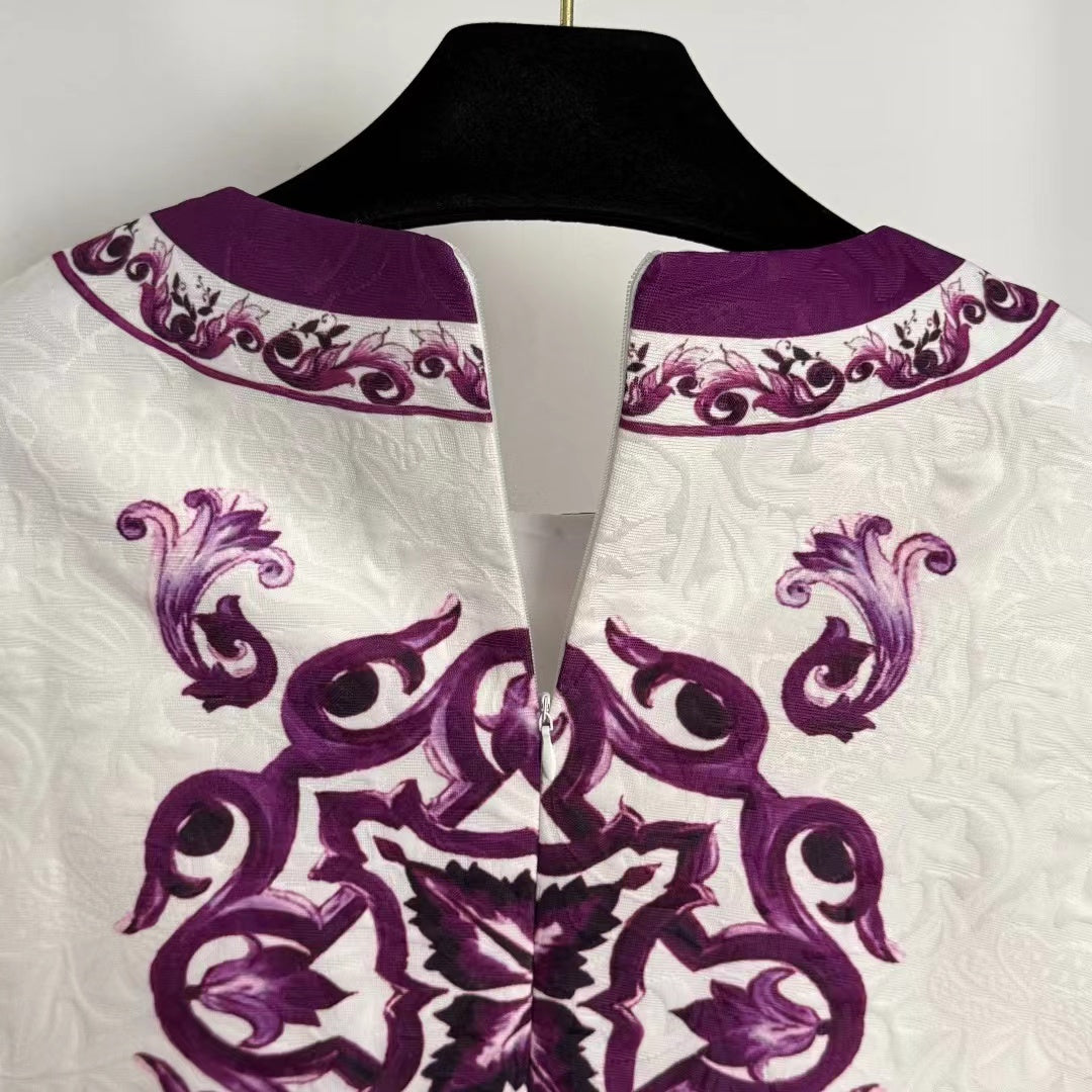 Jacquard vest dress
