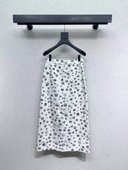 Xiaoxiangfeng slit denim half skirt