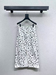 Xiaoxiangfeng slit denim half skirt