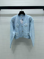 Letter knitted cardigan