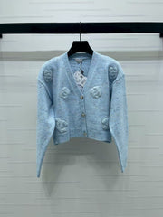 Letter knitted cardigan