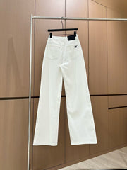 Color blocked threaded double pocket jeans