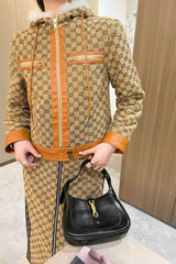 Early autumn new hooded patchwork jacket jacket
