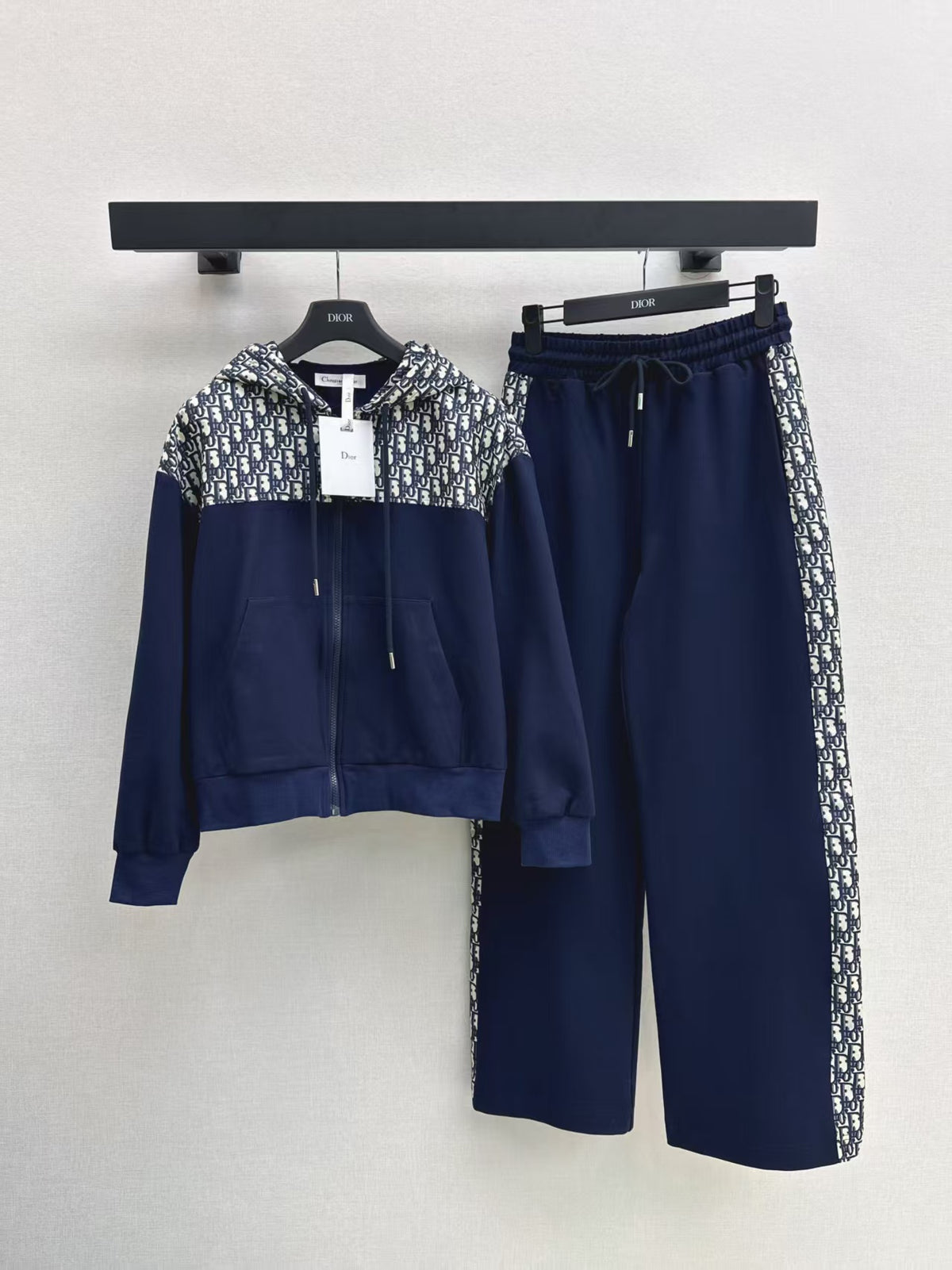 Splicing casual hoodie set