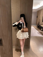 Summer new lace patchwork shirt