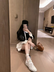 Summer new lace patchwork shirt