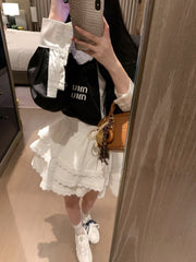 Summer new lace patchwork shirt