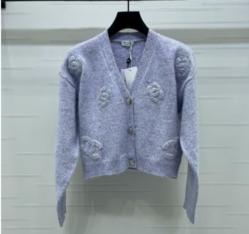 Letter knitted cardigan