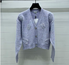 Letter knitted cardigan