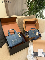 Letter denim bag