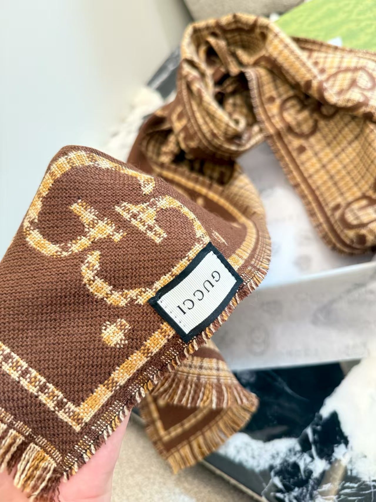 Small plaid scarf