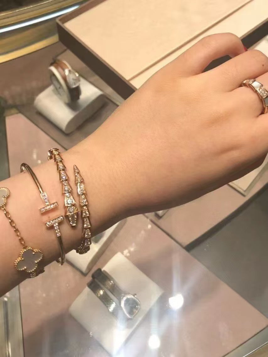 Golden diamond studded wristband