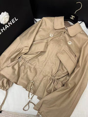 Drawstring windbreaker jacket