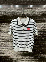 Short sleeved knitted top