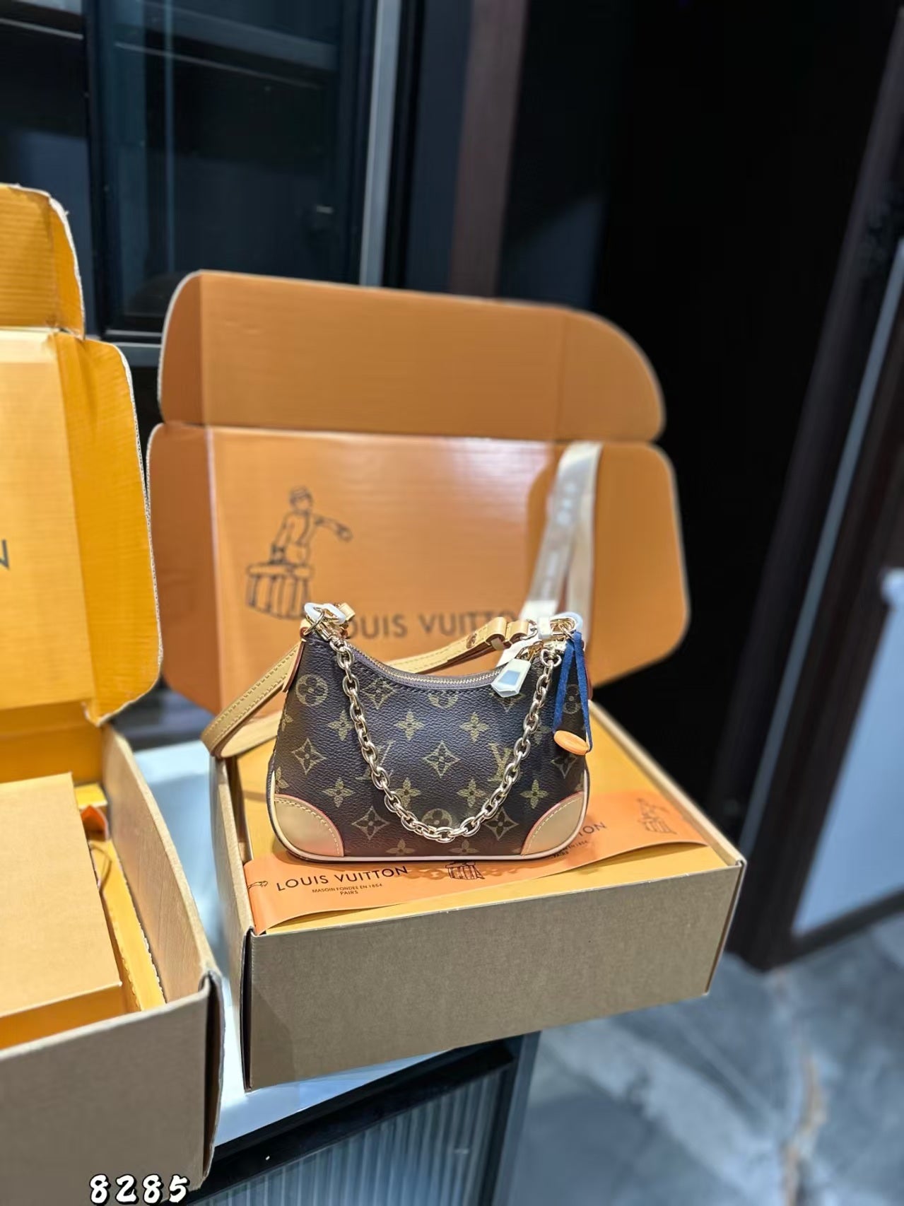 One shoulder crossbody croissant